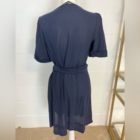 BALENCIAGA SILK Blue Dress With Pleating Size EU 38 - Picture 12 of 15